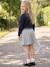 Fleece Pleated Skirt for Girls, JONEN marl grey 