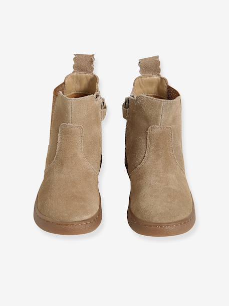 Leather Boots for Girls beige+bronze+brown+camel+green+navy blue+old rose 