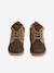 Baby first steps leather zip-up boots dark brown 