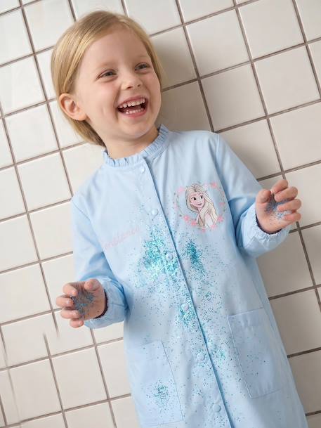 customisable Frozen apron for girls sky blue 