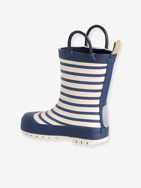 Striped Wellies for Babies light blue+navy blue+printed green+striped navy blue 