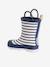 Striped Wellies for Babies light blue+navy blue+printed green+striped navy blue 