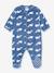 Baby whale print sleepsuit by PETIT BATEAU night blue 