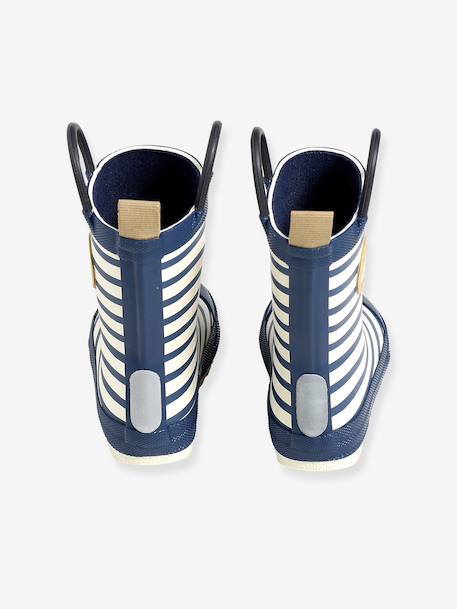 Striped Wellies for Babies light blue+navy blue+printed green+striped navy blue 