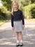 Fleece Pleated Skirt for Girls, JONEN marl grey 