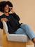 Broderie Anglaise Blouse for Maternity & Nursing, ENVIE DE FRAISE black+olive 