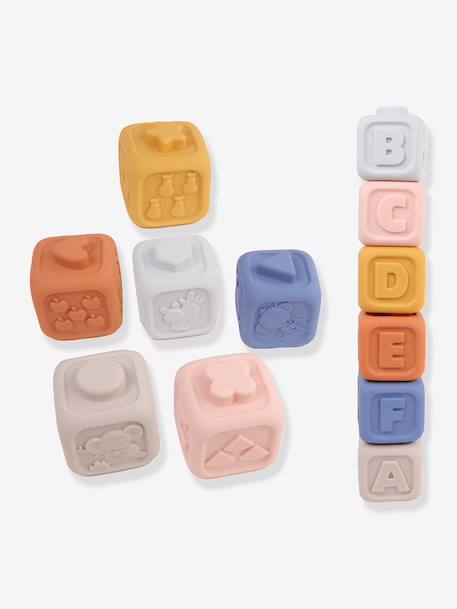 6 stacking cubes multicoloured 