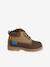 Baby first steps leather zip-up boots dark brown 