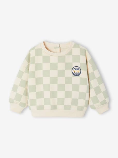 Long-sleeved sweatshirt for baby sage green 