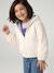 Reversible Leopard/Sherpa Windcheater with Hood for Girls beige+vanilla 