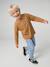 Long-sleeved T-shirt for boys fir green+ocean blue+ochre 