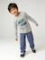 Top with Fun Motif for Boys ecru+marl grey+slate grey 