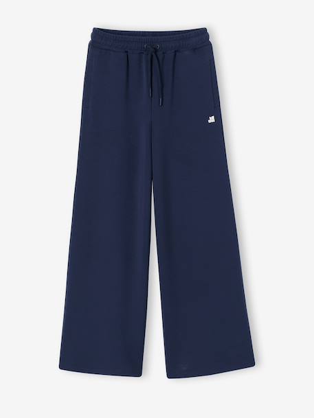 Wide-leg sports trousers for girls anthracite 