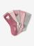 Pack of 5 Pairs of Heart Socks for Girls apricot+beige+chambray blue+mauve 