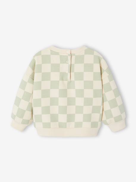 Long-sleeved sweatshirt for baby sage green 