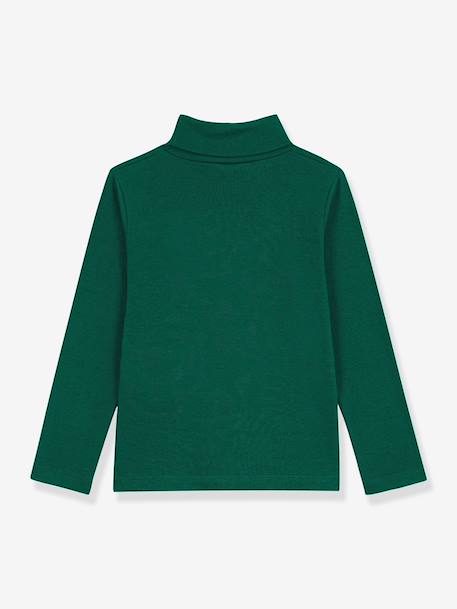 Roll-neck top for kids by PETIT BATEAU fir green 