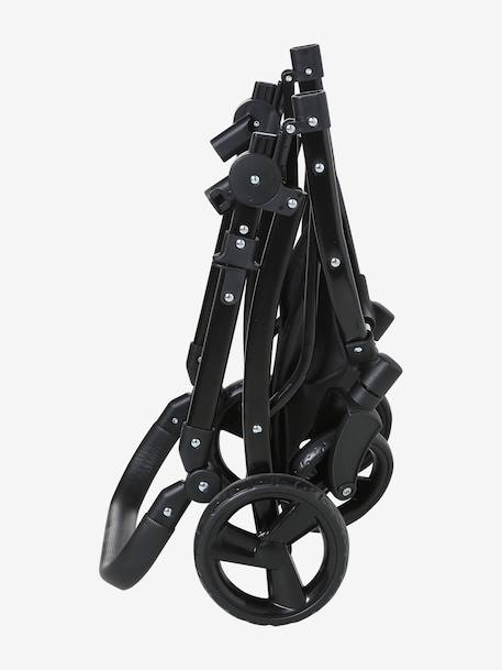 3-in-1 doll pram black 