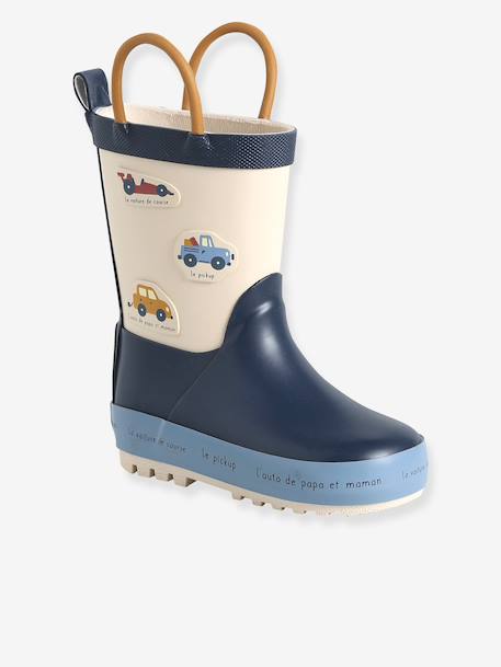 Striped Wellies for Babies light blue+navy blue+printed green+striped navy blue 