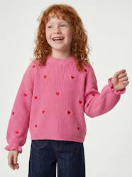 -Long-sleeved round-neck jumper for girls