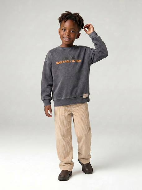 Corduroy Trousers, Easy to Slip On, for Boys beige+navy blue+slate blue 