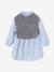 2-in-1-Effect Shirt Dress ecru+marl grey+navy blue 