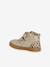 High-Top Leather Trainers for Babies golden yellow+printed beige 