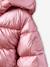 Lightweight hooded puffer jacket with a shimmer effect for girls pale pink+rose 