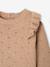 Knitted playsuit for baby girls marl beige 