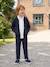 Easy-to-put-on chino-style trousers for boys beige+navy blue 