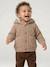 Baby hooded knitted cardigan marl beige 
