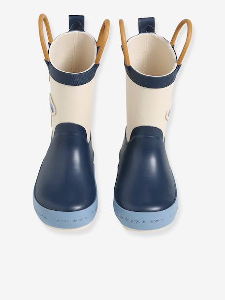 Striped Wellies for Babies light blue+navy blue+printed green+striped navy blue 