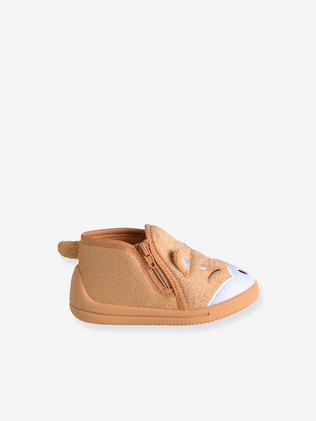 Canvas Slippers with Zip, for Babies beige+pale pink+printed beige+printed white+vanilla 