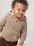 Baby hooded knitted cardigan marl beige 