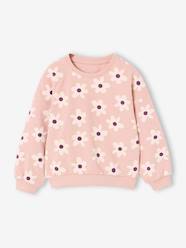 Girls-Cardigans, Jumpers & Sweatshirts-Round-neck sweatshirt for girls