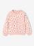 Round-neck sweatshirt for girls ecru+ivory+pale pink+taupe 