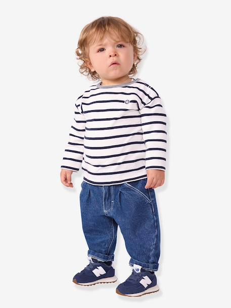 Long-sleeved T-shirt by PETIT BATEAU navy blue 