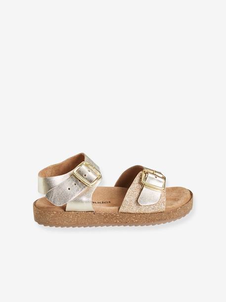 Foam Leather Sandals for Girls Gold 