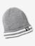 Hat, snood and gloves set for boys marl grey+night blue 