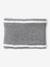 Hat, snood and gloves set for boys marl grey+night blue 