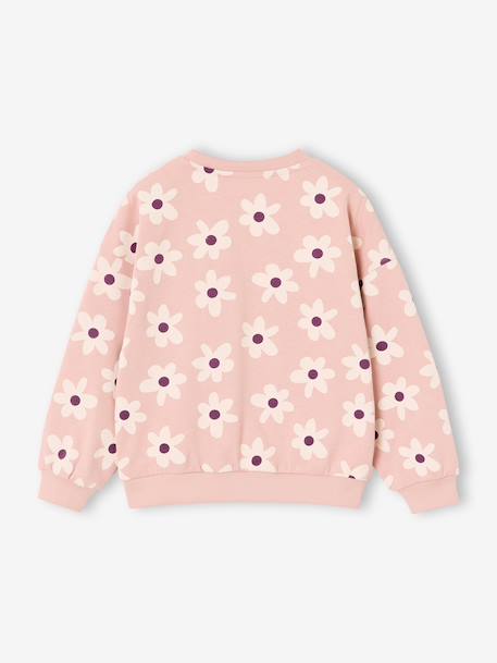 Round-neck sweatshirt for girls ecru+ivory+pale pink+taupe 