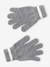Hat, snood and gloves set for boys marl grey+night blue 