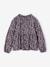 Printed blouse for girls anthracite+vanilla 