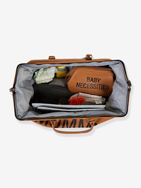 Mommy Bag Nursery Bag, Leatherlook, by CHILDHOME Brown 