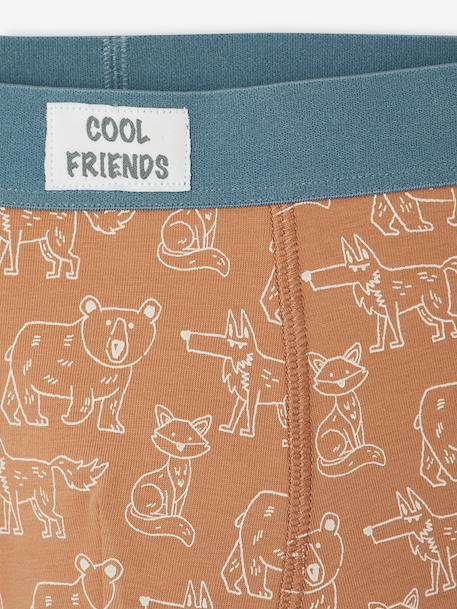 Pack of 5 boxers for boys beige 