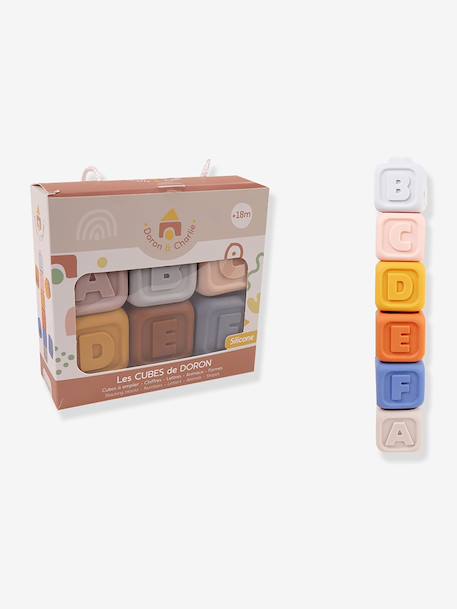 6 stacking cubes multicoloured 
