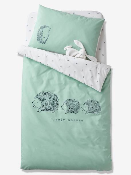 Duvet Cover for Babies, Organic Collection, LOVELY NATURE Theme Green 