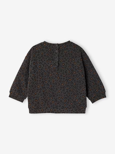 Leopard Sweatshirt for Baby & Mum, Capsule Collection by ENVIE DE FRAISE beige+dark grey 