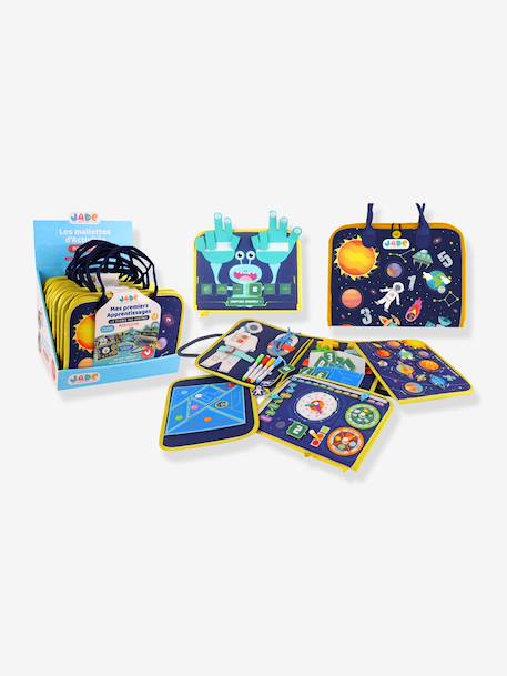 Wallet with 7 space maths activities blue 