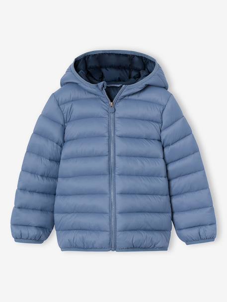 Light Padded Jacket with Hood for Boys black+bordeaux red+emerald green+grey blue+hazel+medium blue+navy blue+olive+pecan nut+red 
