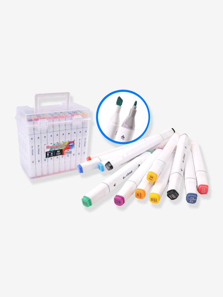 60 dual-tip alcohol markers by Main d'Artiste multicoloured 